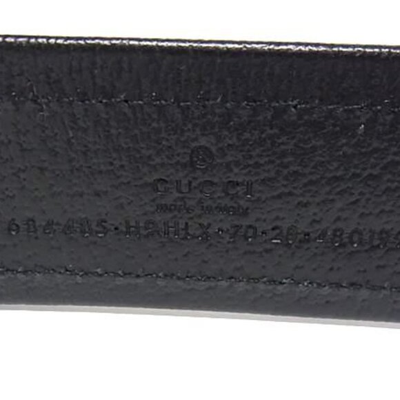 Gucci H9 hlx GG Pattern Nylon And Leather Silver Hardware Belt